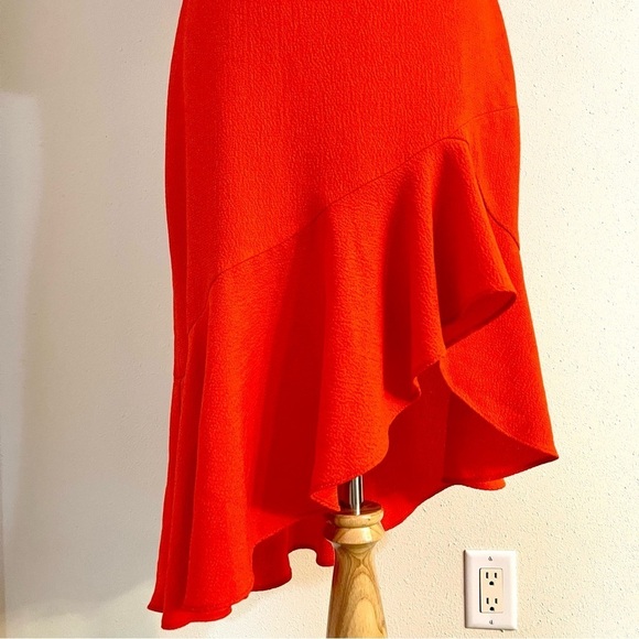 BLACK HALO Ruiz Swingy ruffles midi dress feminine fairy womens size 12 luxury - Picture 4 of 12